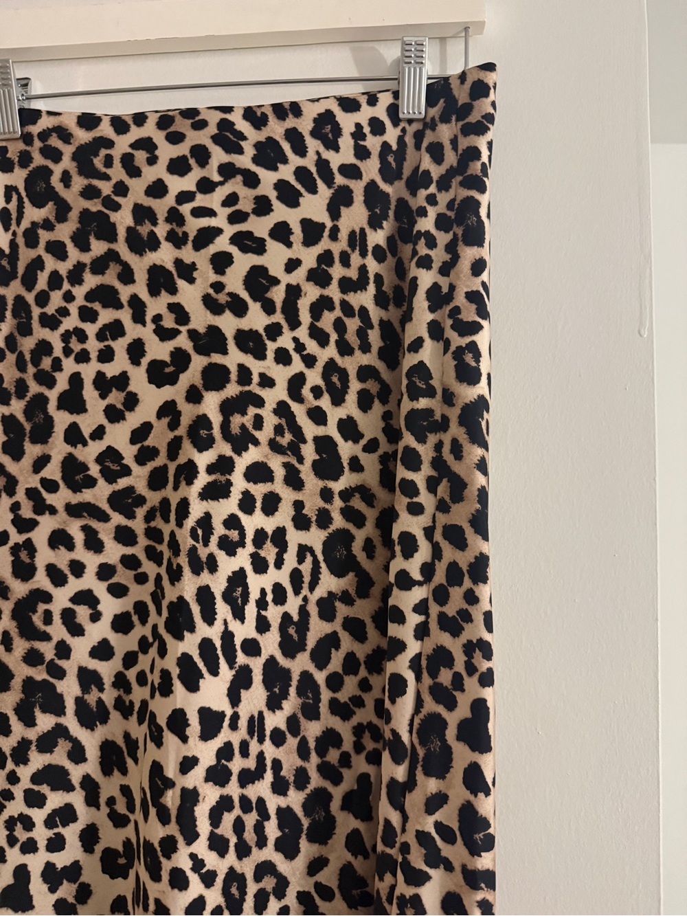 Zara Satin Effect Midi Skirt - Leopard - XS - Picture 3 of 8